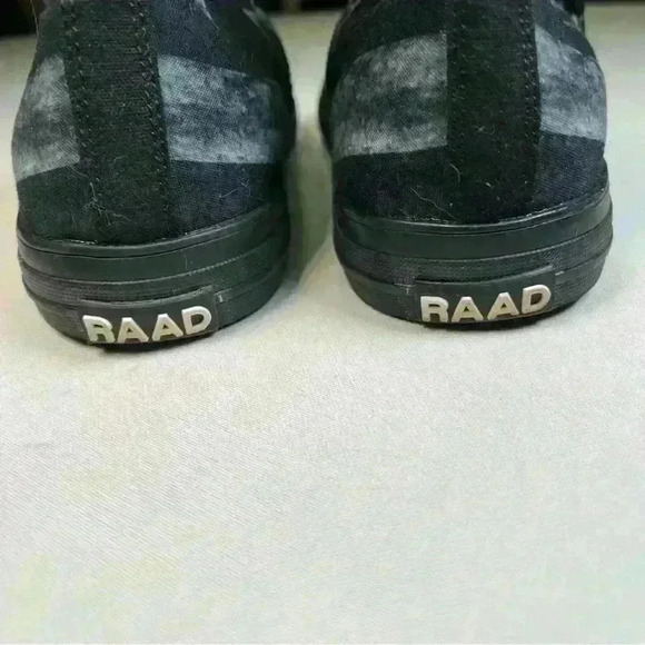 NEW RAAD BLACK AND WHITE FLAG HIGH TOPS MEN 10 WOMEN 11.5 - Picture 11 of 12